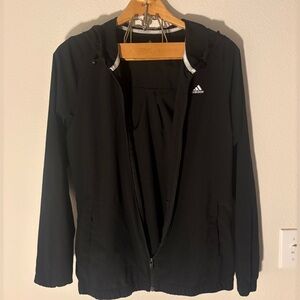Adidas Women's Black Hooded Utility Jacket